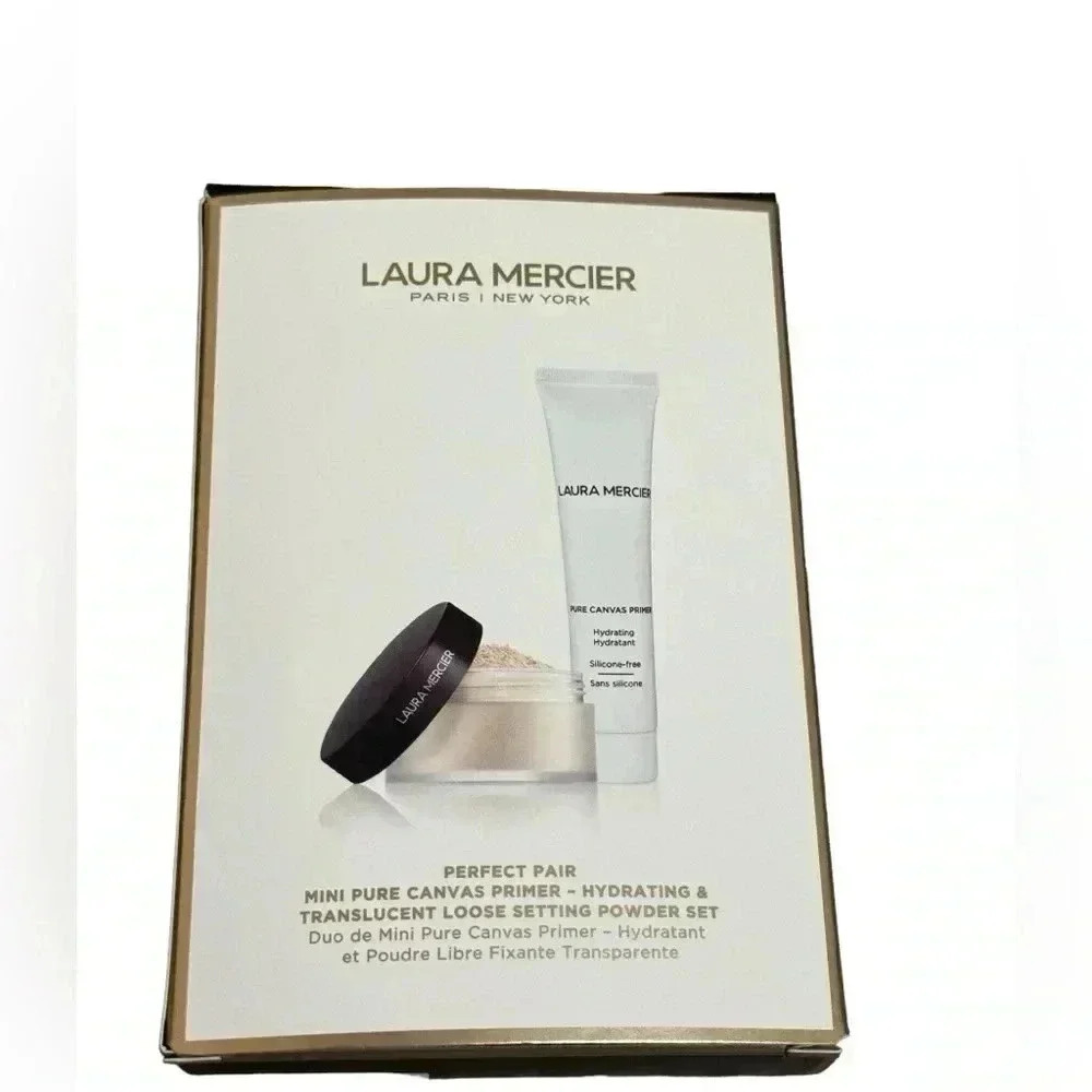 Laura Mercier Pure Canvas Primer & Translucent Loose Powder Glow Set
